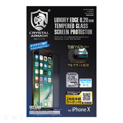 【iPhoneXS/X フィルム】フルフラット アンチグレア ブルーライトカット強化ガラス 0.28mm (BLACK)