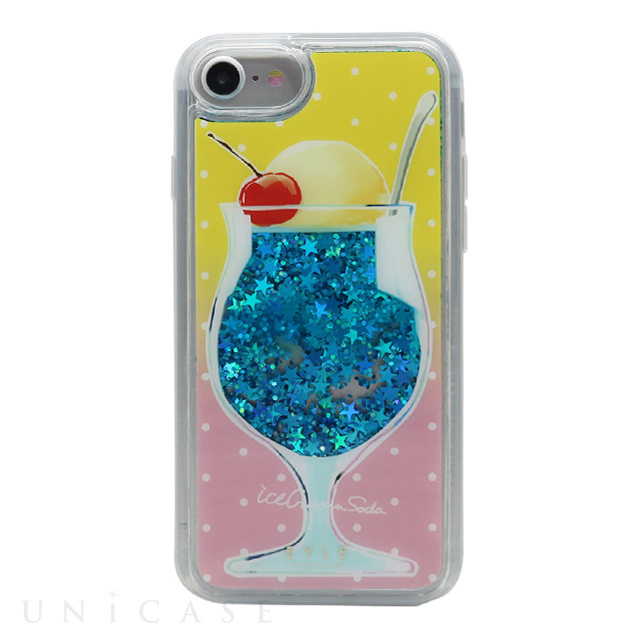 【iPhoneSE(第3/2世代)/8/7/6s/6 ケース】Glitter Case (クリームソーダ ブルー)