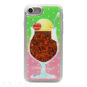 【iPhoneSE(第3/2世代)/8/7/6s/6 ケース】Glitter Case (クリームソーダ オレンジ)