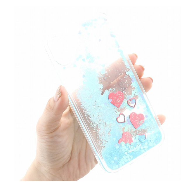 【iPhoneXS/X ケース】【Lucy】ハートグリッターハイブリットケース (ピンク)サブ画像