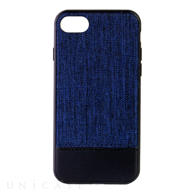 【iPhone8/7 ケース】背面ケース ハイブリット(TPU x PC） (ブルー x ブラック）