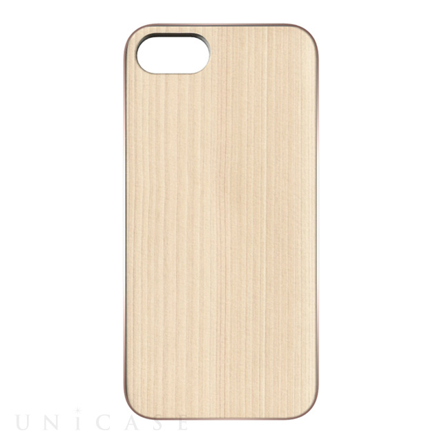 【iPhoneSE(第3/2世代)/8/7 ケース】REAL WOODEN CASE COVER 「WoodGrain-木目-」 (木曽檜)