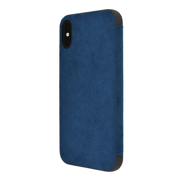 【iPhoneX ケース】Ultrasuede Flip Case (Blue)サブ画像