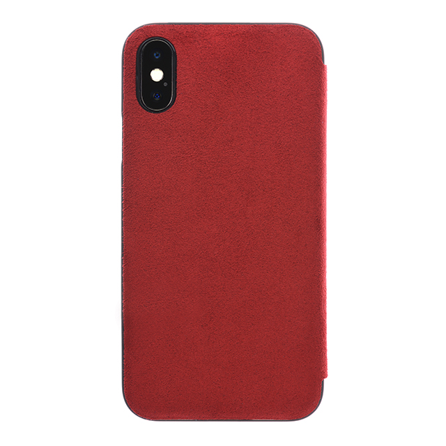 【iPhoneX ケース】Ultrasuede Flip Case (Red)サブ画像