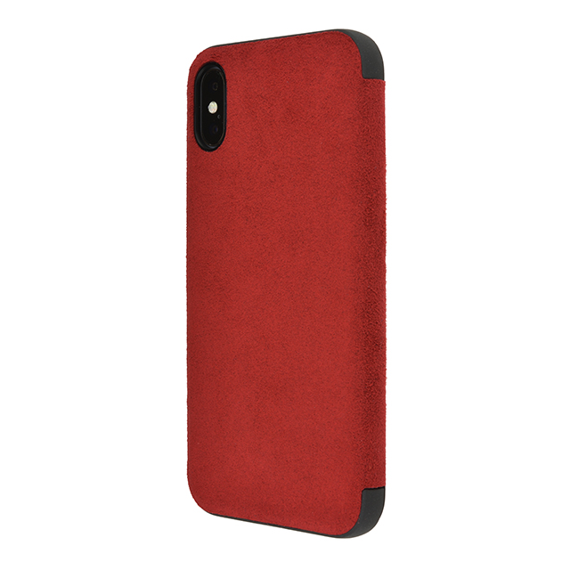 【iPhoneX ケース】Ultrasuede Flip Case (Red)goods_nameサブ画像