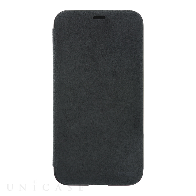【iPhoneX ケース】Ultrasuede Flip Case (Asphalt)