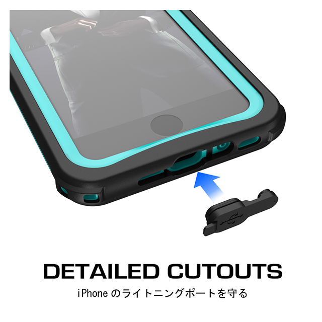 【iPhone8 Plus ケース】Nautical (Teal)goods_nameサブ画像