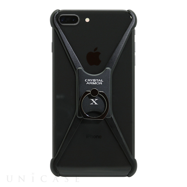 【iPhone8 Plus/7 Plus ケース】X Ring (ALL BLACK)