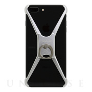 【iPhone8 Plus/7 Plus ケース】X Ring (PLAIN SILVER)
