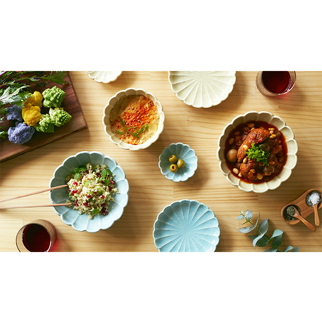 HANAEMI MAMEZARA MIZU / 花笑み豆皿 水色サブ画像
