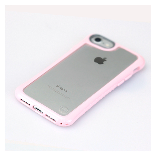【iPhone8/7 ケース】HYBRID SHELL + TUNEGLASS 耐衝撃クリアケース (ピンク)goods_nameサブ画像