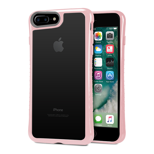 【iPhone8 Plus/7 Plus ケース】HYBRID SHELL + TUNEGLASS 耐衝撃クリアケース (ピンク)goods_nameサブ画像