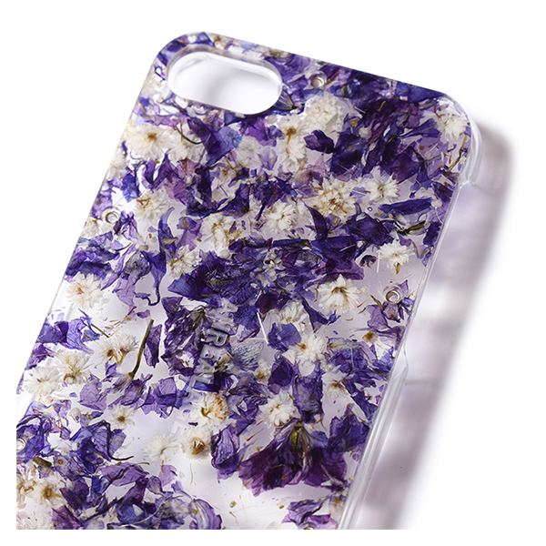 【iPhone8/7 ケース】ACRYLIC FLOWER CASE (BLUE)