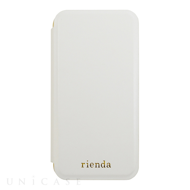 【iPhoneXS/X ケース】rienda [薄型手帳/内側プリント] (WHITE)