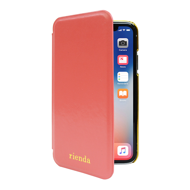 【iPhoneXS/X ケース】rienda [薄型手帳/内側プリント] (RED)サブ画像
