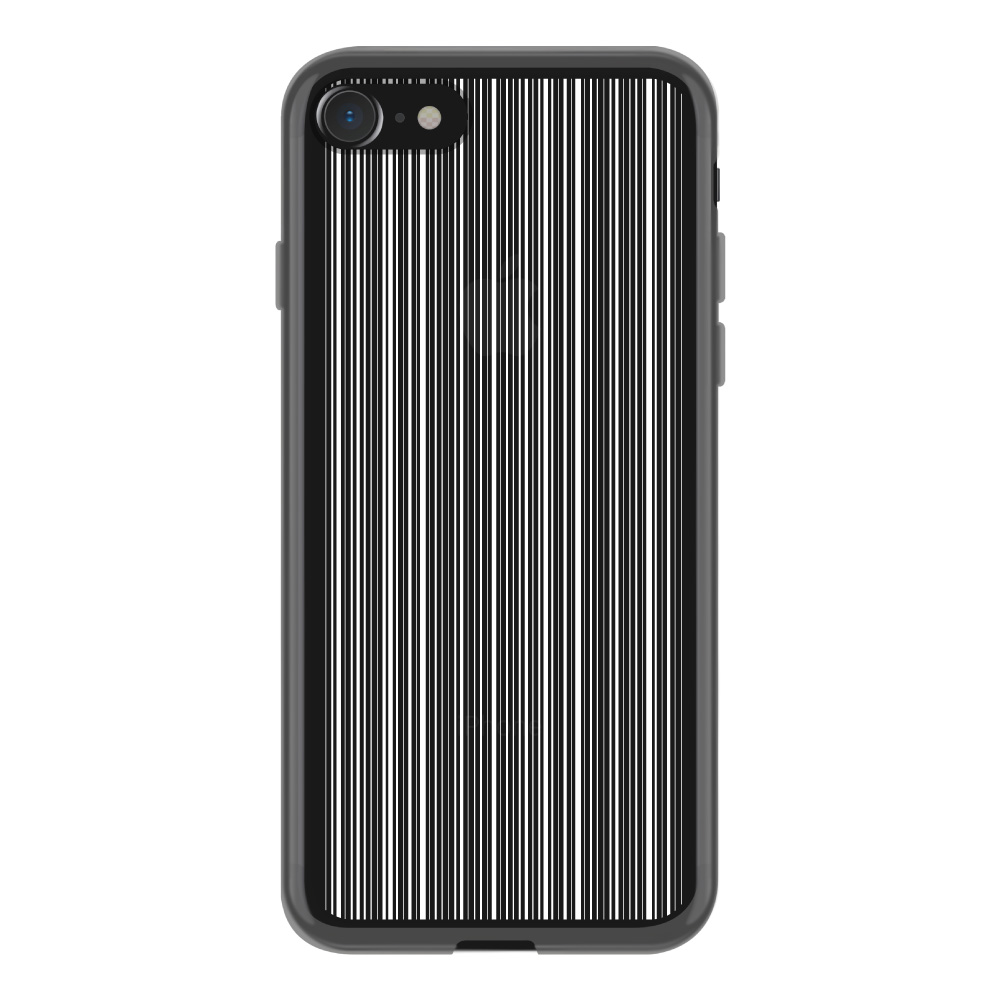 【iPhoneSE(第3/2世代)/8/7 ケース】MONOCHROME CASE for iPhoneSE(第2世代)/8/7 (Thin Stripe White)goods_nameサブ画像