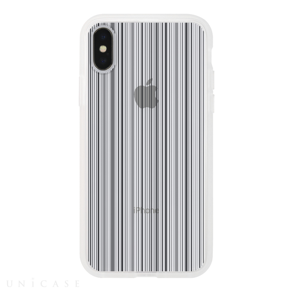 【iPhoneXS/X ケース】MONOCHROME CASE for iPhoneXS/X (Thin Stripe Black)