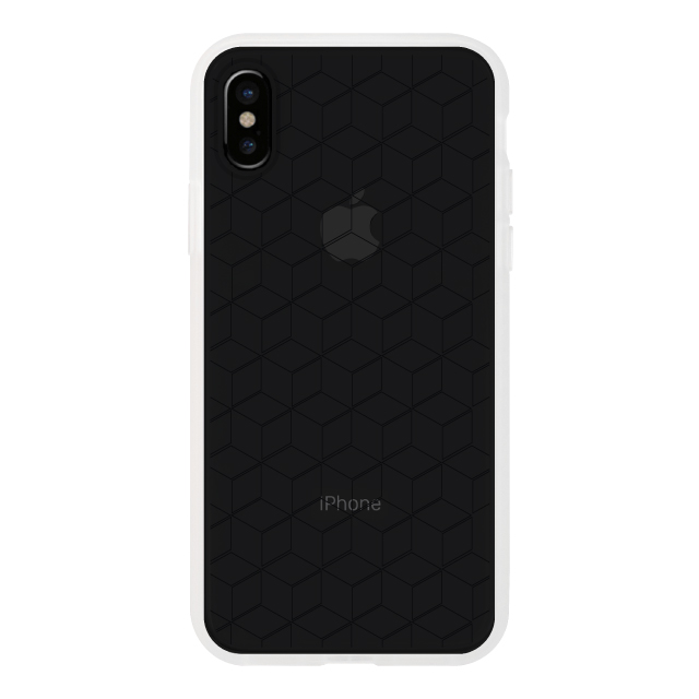 【iPhoneXS/X ケース】MONOCHROME CASE for iPhoneXS/X (Hexagon Line Black)