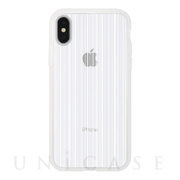 【iPhoneXS/X ケース】MONOCHROME CASE for iPhoneXS/X (Thin Stripe White)