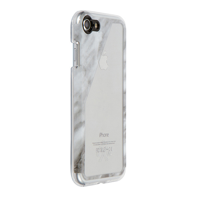 【iPhoneSE(第3/2世代)/8/7 ケース】Case Study Clear Case (White Marble Slant)サブ画像