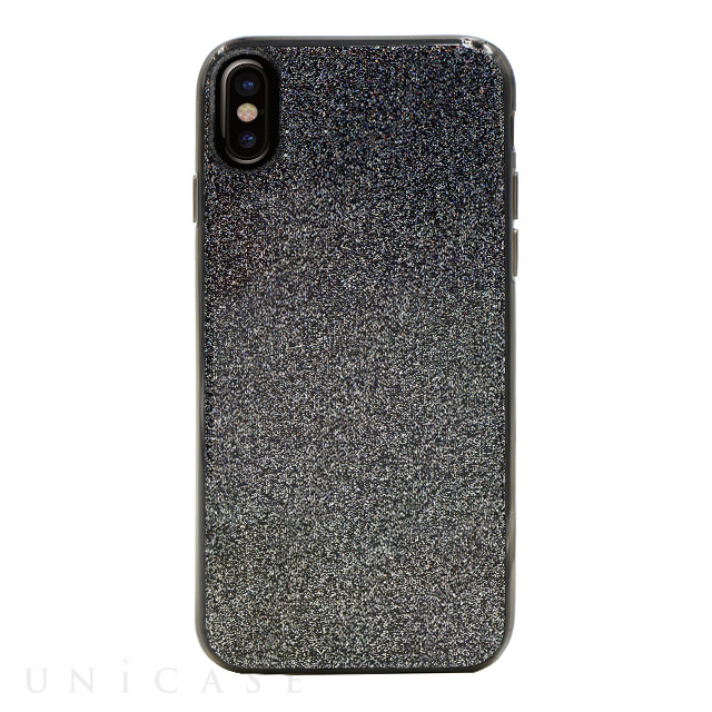 【iPhoneXS/X ケース】Clear Glitter Case (Black)