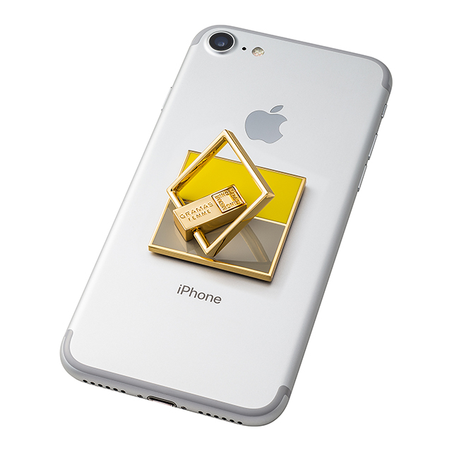 “MEDIARING” for Smartphone Square (Yellow × Gray)goods_nameサブ画像
