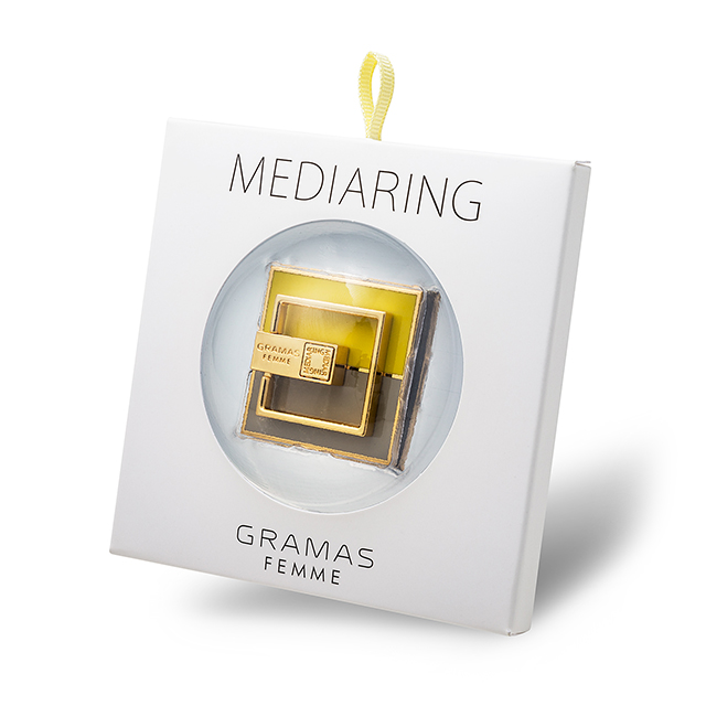 “MEDIARING” for Smartphone Square (Yellow × Gray)サブ画像