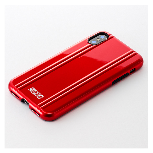 【iPhoneX ケース】ZERO HALLIBURTON Hybrid Shockproof case for iPhone X(RED)