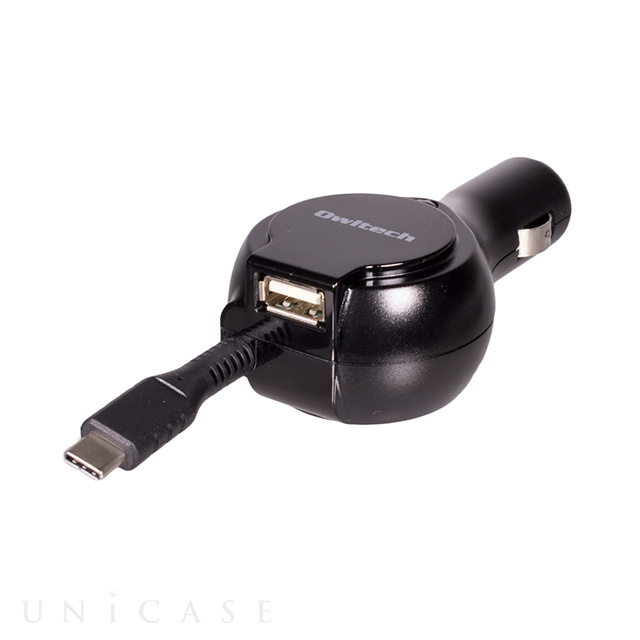 巻き取り式 USB Type-Cケーブル搭載2.5Aシガーソケット充電器 Owltech | iPhoneケースは UNiCASE