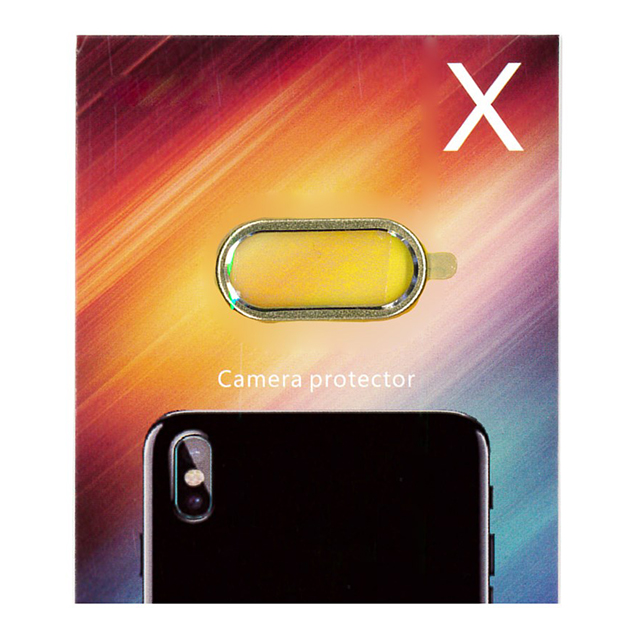 【iPhoneX】背面カメラレンズ保護リング レンズガードプロテクター (ゴールド)サブ画像