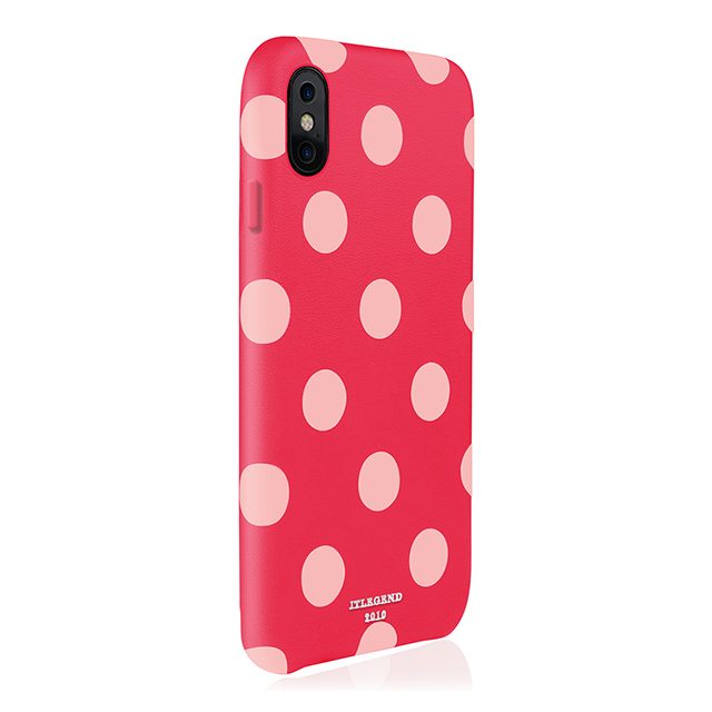 【iPhoneX ケース】Polka PU Leather Back Case (Berry Blossom)goods_nameサブ画像