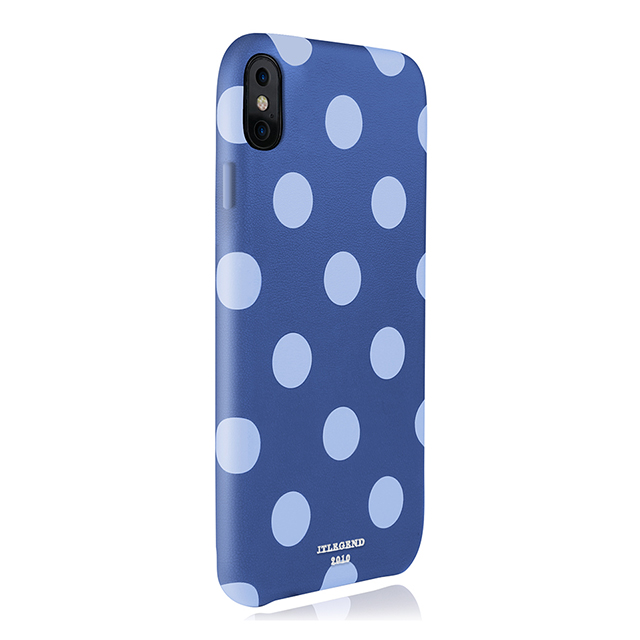 【iPhoneX ケース】Polka PU Leather Back Case (Blue Jazz)サブ画像
