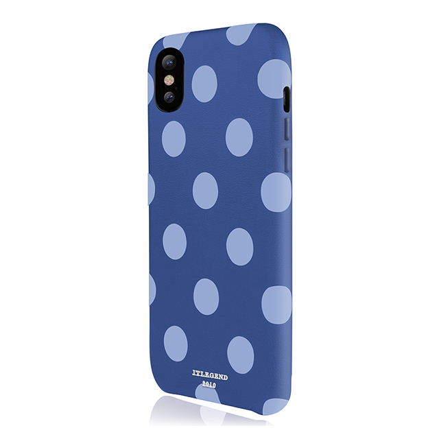 【iPhoneX ケース】Polka PU Leather Back Case (Blue Jazz)サブ画像