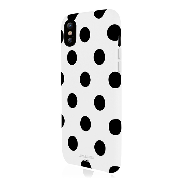 【iPhoneX ケース】Polka PU Leather Back Case (White Polka)サブ画像