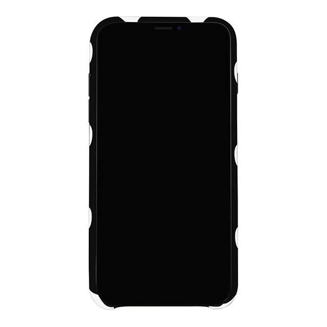 【iPhoneX ケース】Polka PU Leather Back Case (Black Polka)goods_nameサブ画像