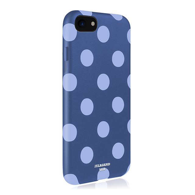 【iPhone8/7 ケース】Polka PU Leather Back Case (Blue Jazz)サブ画像