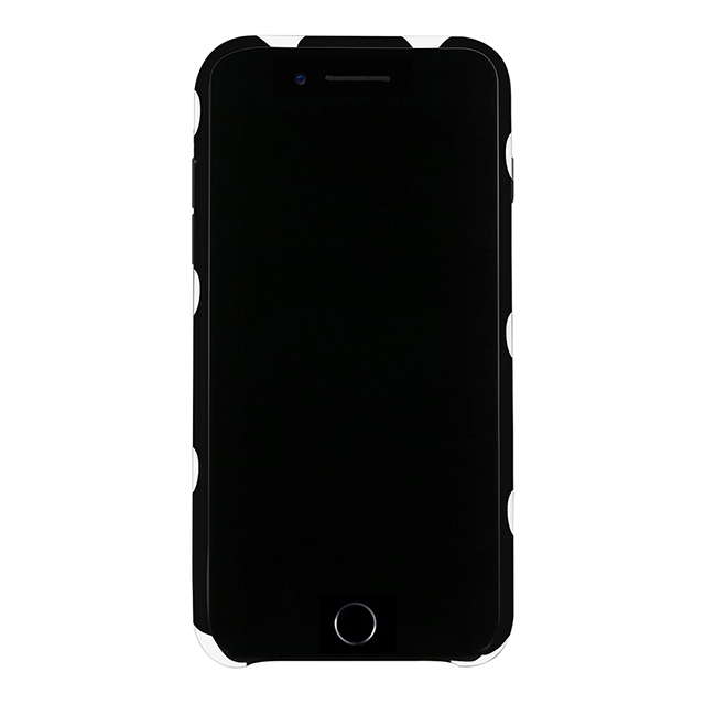 【iPhone8/7 ケース】Polka PU Leather Back Case (Black Polka)サブ画像
