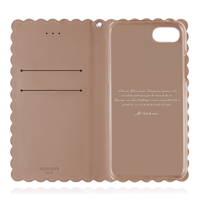 【iPhone8/7 ケース】Biscuit Cowhide Leather Flip case (Apricot)goods_nameサブ画像