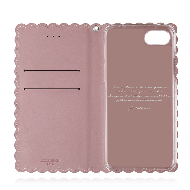 【iPhone8/7 ケース】Biscuit Cowhide Leather Flip case (Pink)サブ画像