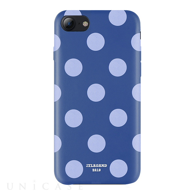 【iPhone8/7 ケース】Polka PU Leather Back Case (Blue Jazz)