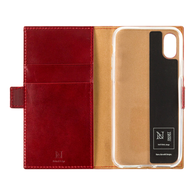 【iPhoneXS/X ケース】本革手帳型ケース Chevalier (RED)goods_nameサブ画像