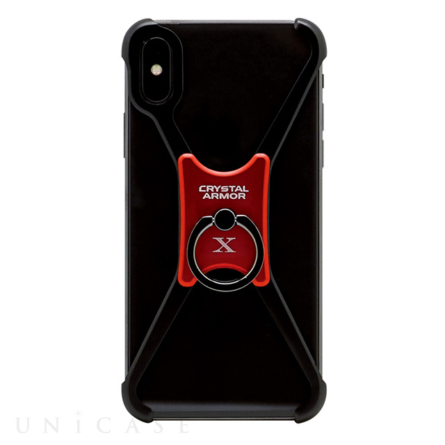 【iPhoneX ケース】X Ring (BLACK × RED)