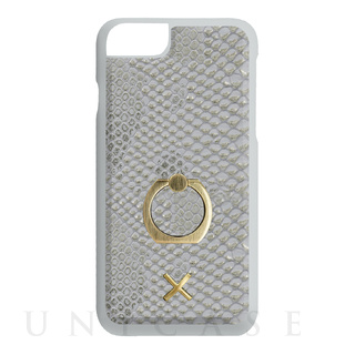 【iPhone8/7 ケース】Ring Case (White Gold Crocodile)
