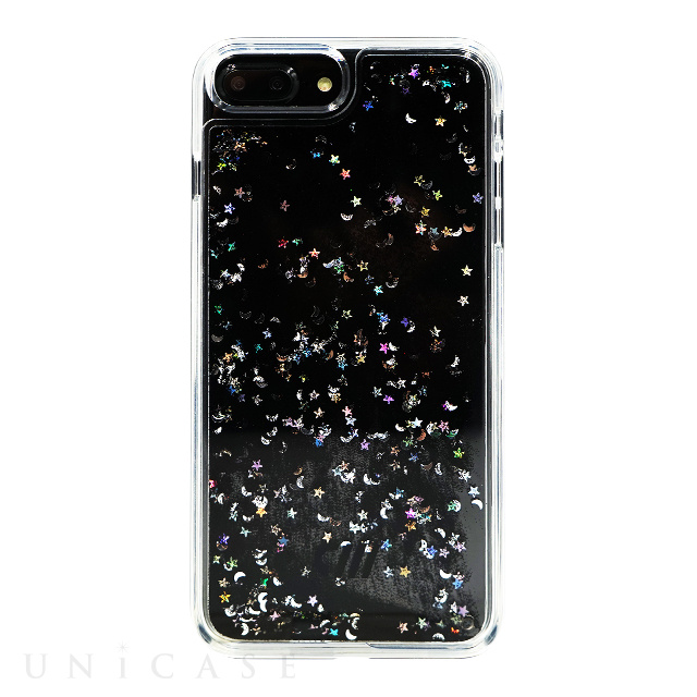 【iPhone8 Plus/7 Plus ケース】Case Study Liquid Case (Silver Stars/Moons)