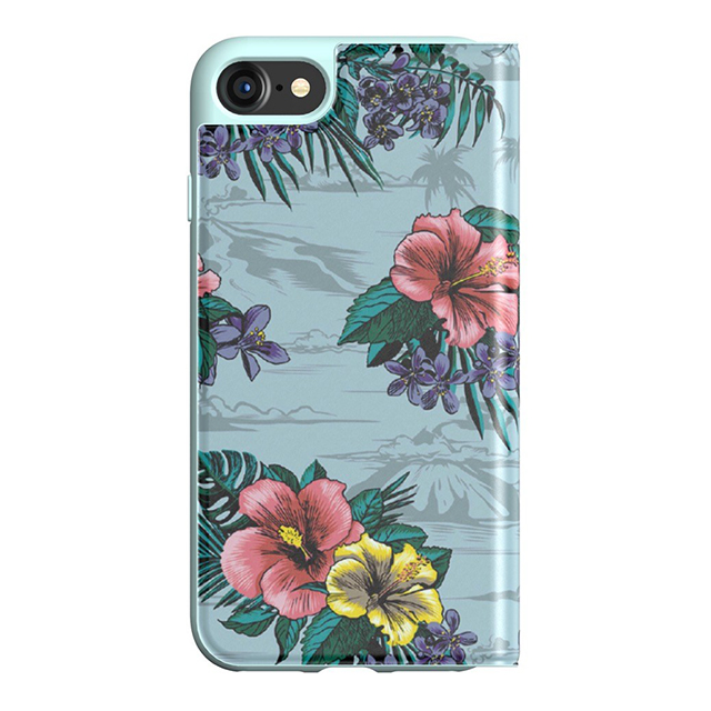 【iPhoneSE(第3/2世代)/8/7/6s/6 ケース】Booklet Case (Floral/Ash Grey)