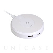 TorriiBolt USBハブ 急速Qiワイヤレス充電器 (White)