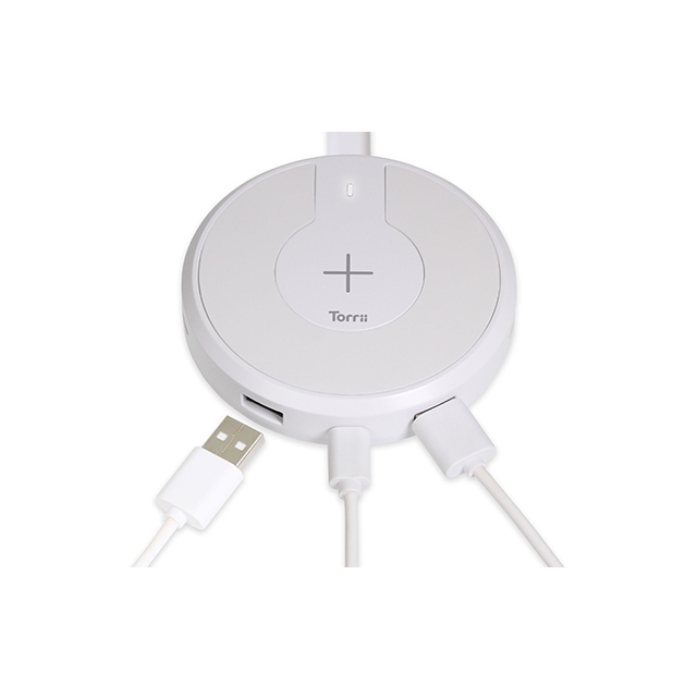 TorriiBolt USBハブ 急速Qiワイヤレス充電器 (White)