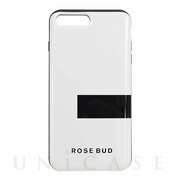 【iPhone8 Plus/7 Plus ケース】ROSE BUD [LINE] シェルケース (ホワイト)