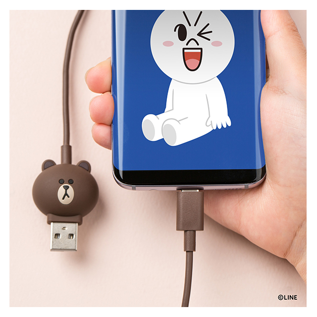 LINE FRIENDS 充電＆データ Type-Cケーブル (ブラウン)goods_nameサブ画像