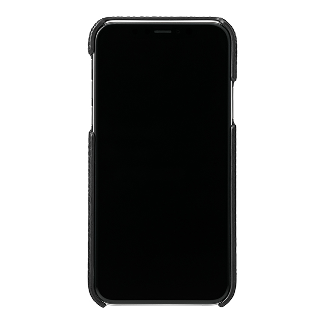 【iPhoneXS/X ケース】Shrunken-calf Shell Leather Case (Black)goods_nameサブ画像